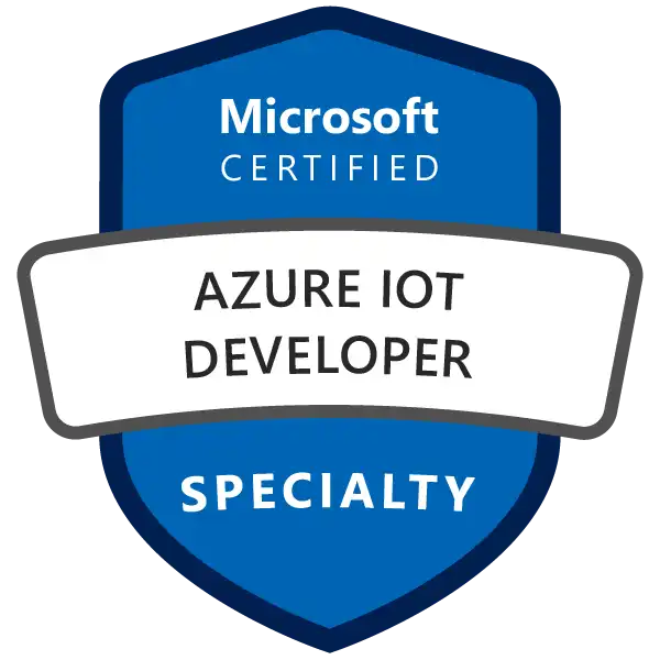 Microsoft Certified: Azure IoT Developer Specialty,Earning the Microsoft Certified: Azure IoT Developer Specialty certification validates experience and knowledge for the implementation and the coding required to create and maintain the cloud and edge portion of an IoT solution. In addition to configuring and maintaining the devices by using cloud services, the IoT Developer also sets up the physical devices. The IoT Developer is responsible for maintaining the devices throughout the life cycle.